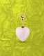 Charm heart Cuarzo Rosa