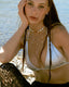 Choker Champagne con perlas naturales